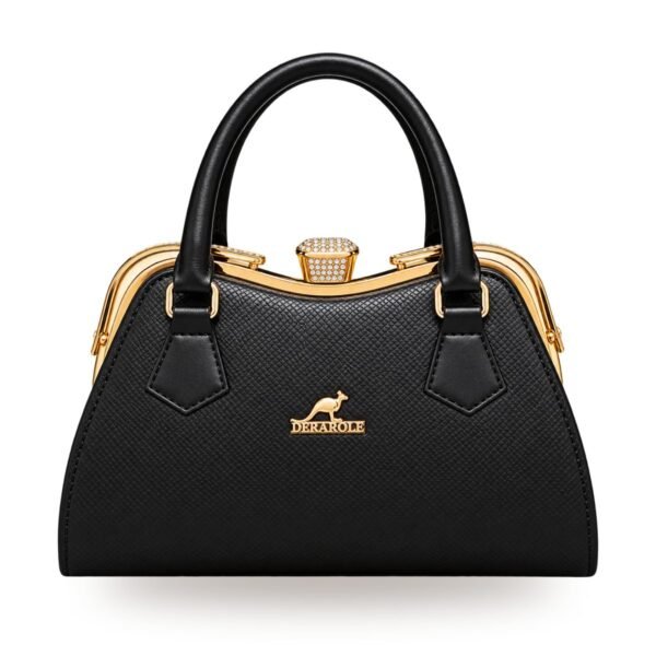 Black Gold Frame Handbag
