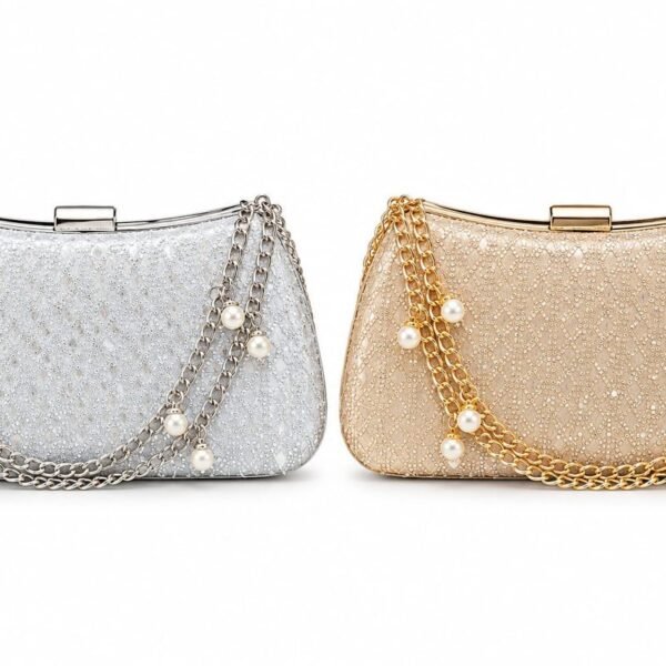 Pearl Chain Bridal Clutch